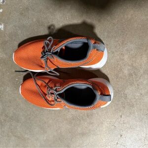 Nike Orange and Gray Sneakers Athletic Design
